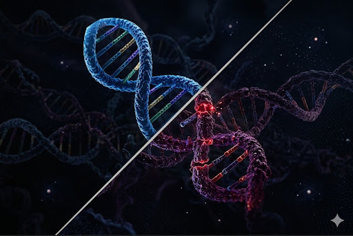 dna, half regular, half mutated